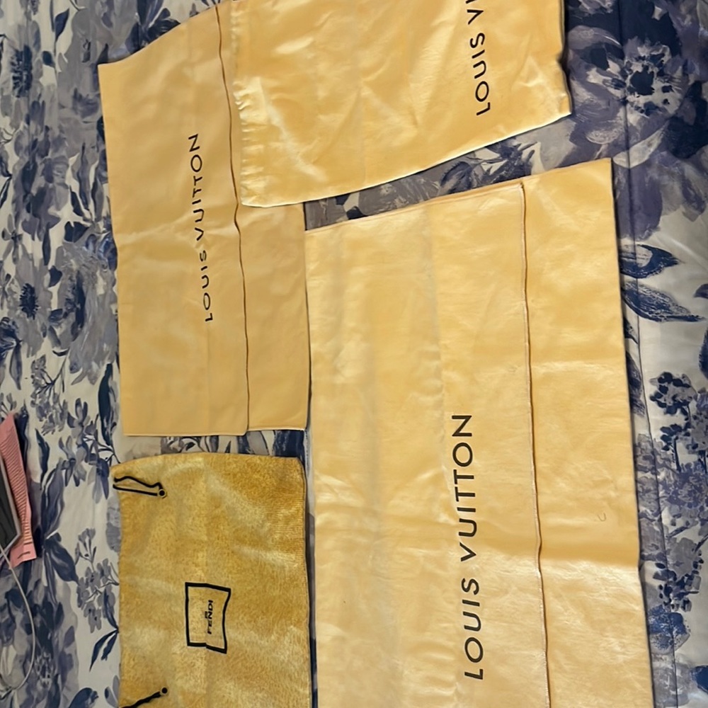 Fendi, Louis Vuitton dust bags